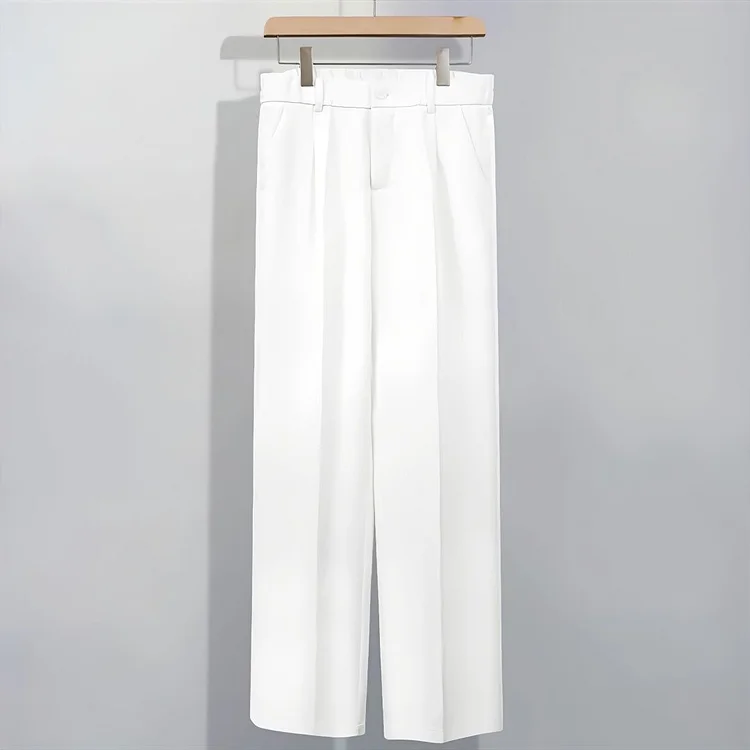 Rehan | Men's High-Waisted Straight Leg Trousers