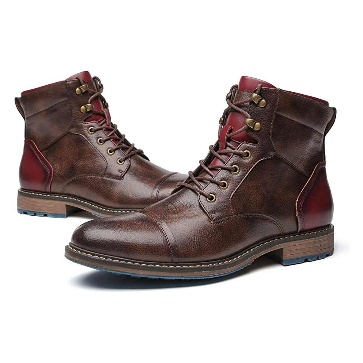 Kendrick | Men's Brown Leather Ankle Boots with Side Zipper
