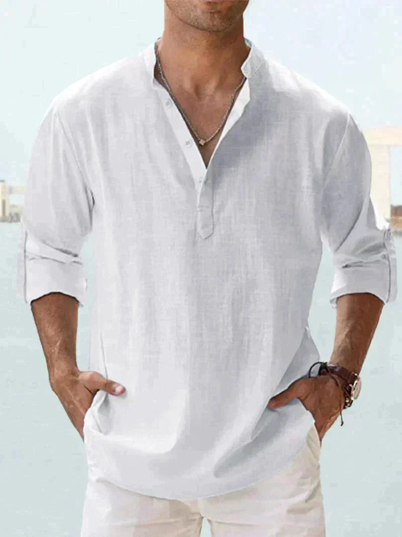 Blaise | Men's Relaxed Button-Down Linen Shirt