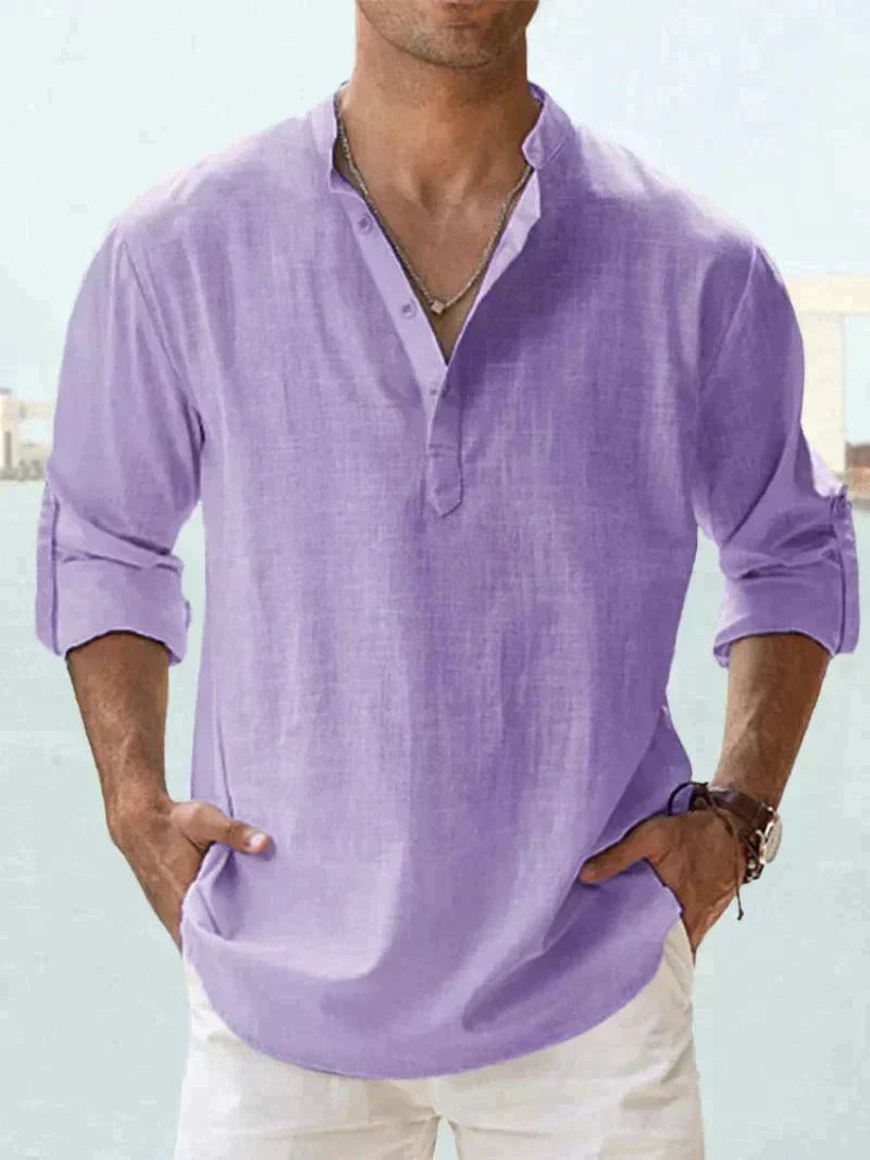 Blaise | Men's Relaxed Button-Down Linen Shirt
