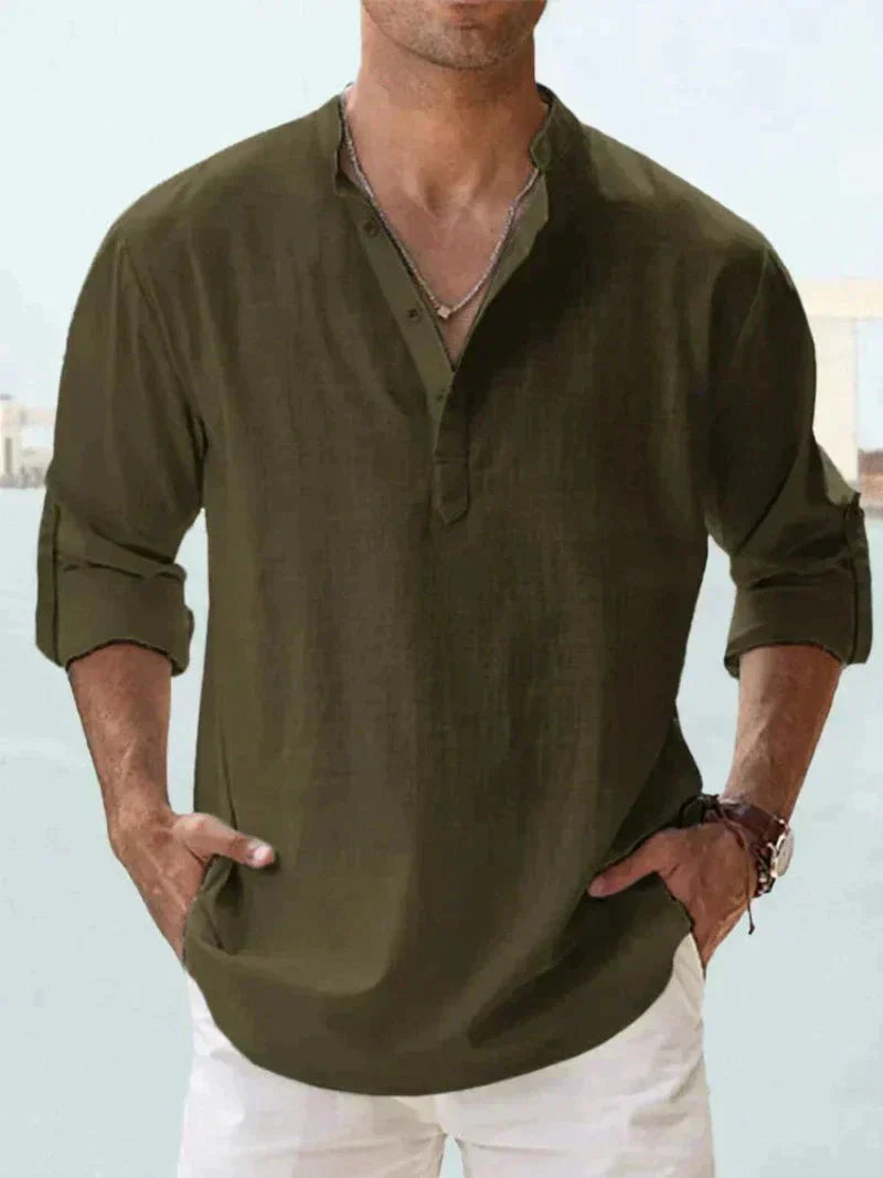 Blaise | Men's Relaxed Button-Down Linen Shirt