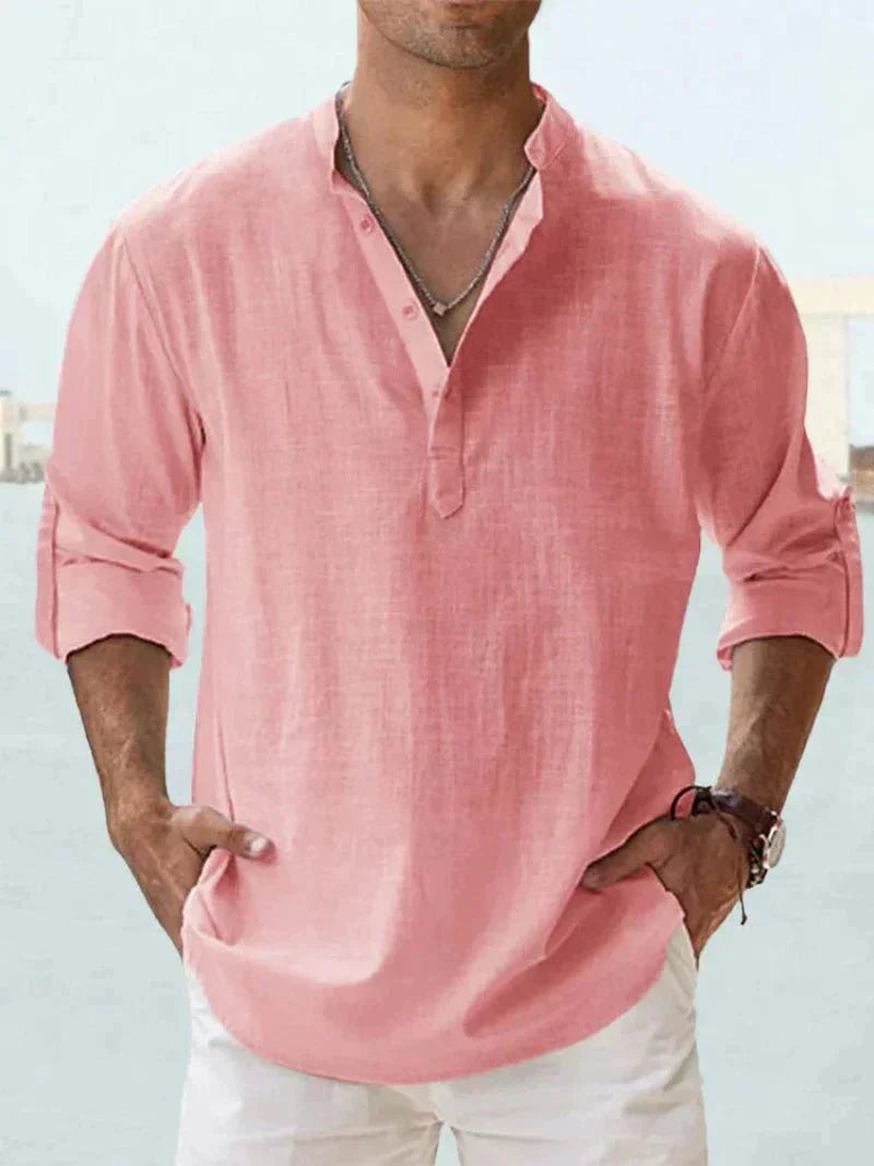 Blaise | Men's Relaxed Button-Down Linen Shirt