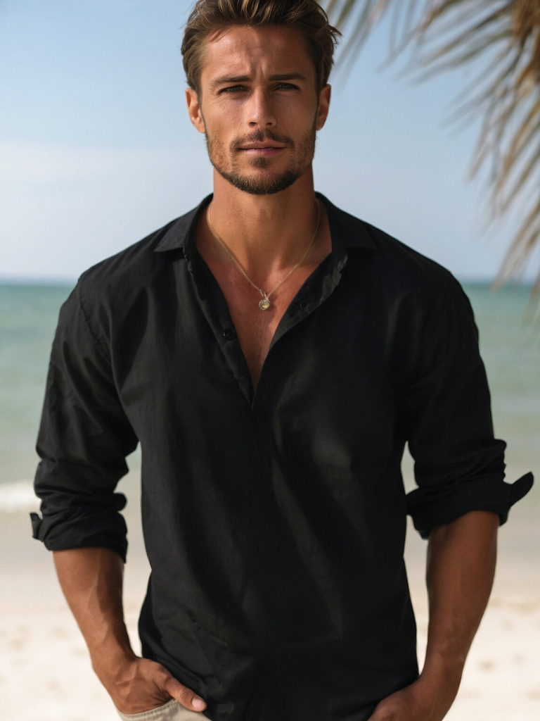 Blaise | Men's Relaxed Button-Down Linen Shirt