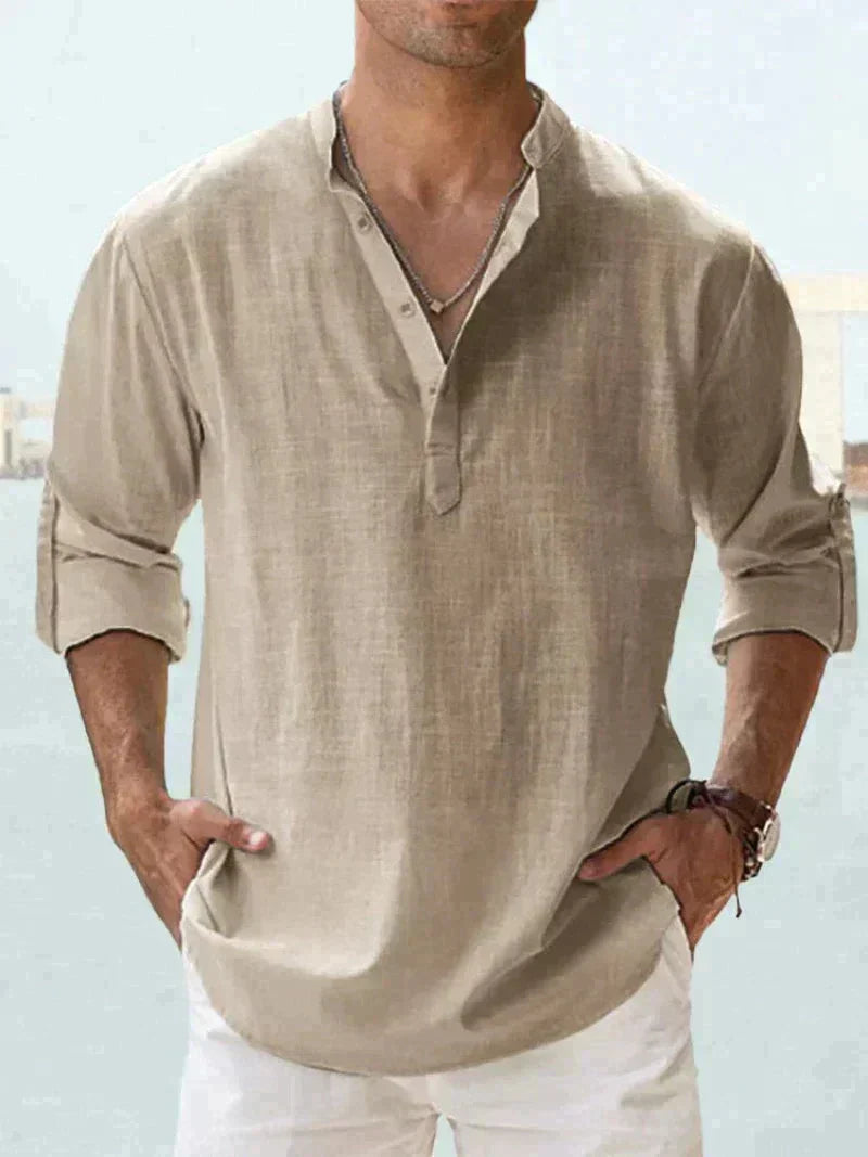 Blaise | Men's Relaxed Button-Down Linen Shirt