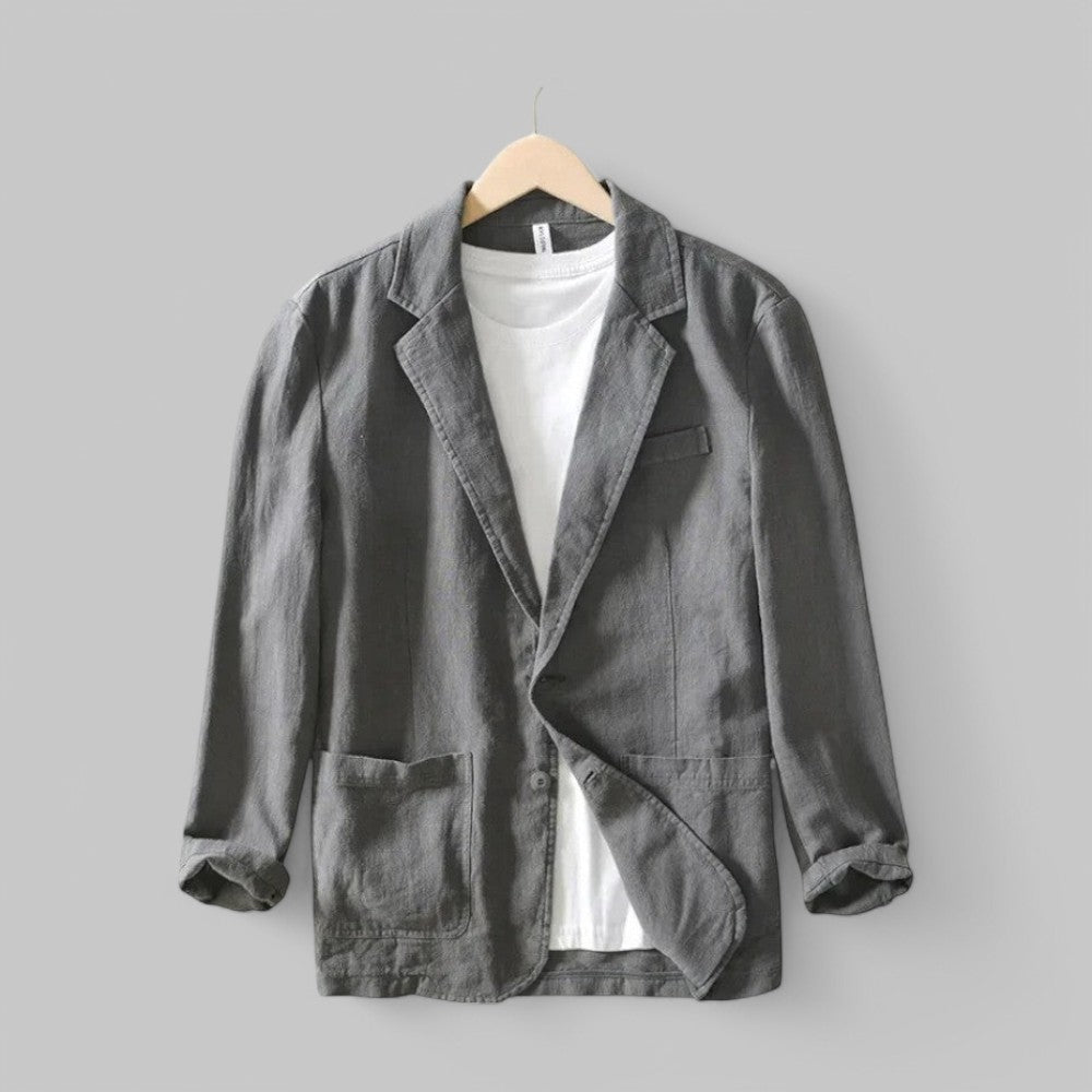 Cade | Men's Single-Breasted Linen Blend Summer Blazer