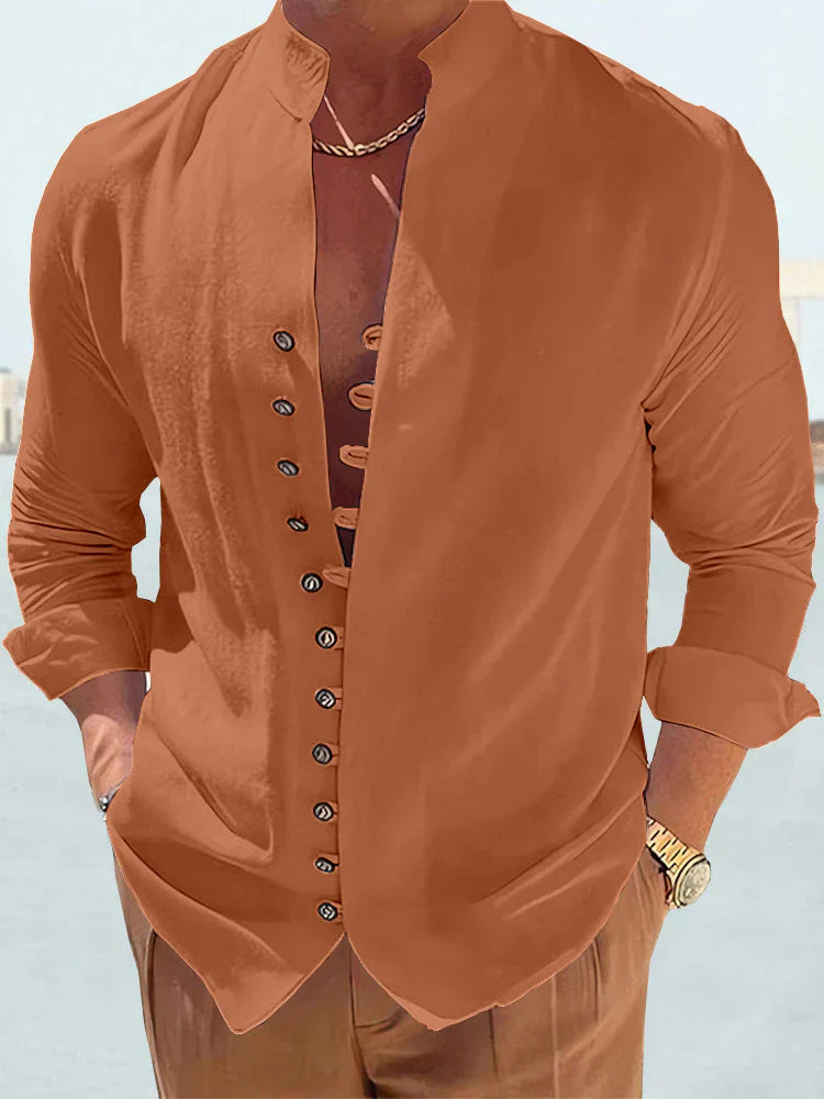 Cody | Men's Breathable Long Sleeve Linen Shirt