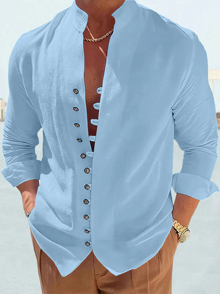Cody | Men's Breathable Long Sleeve Linen Shirt