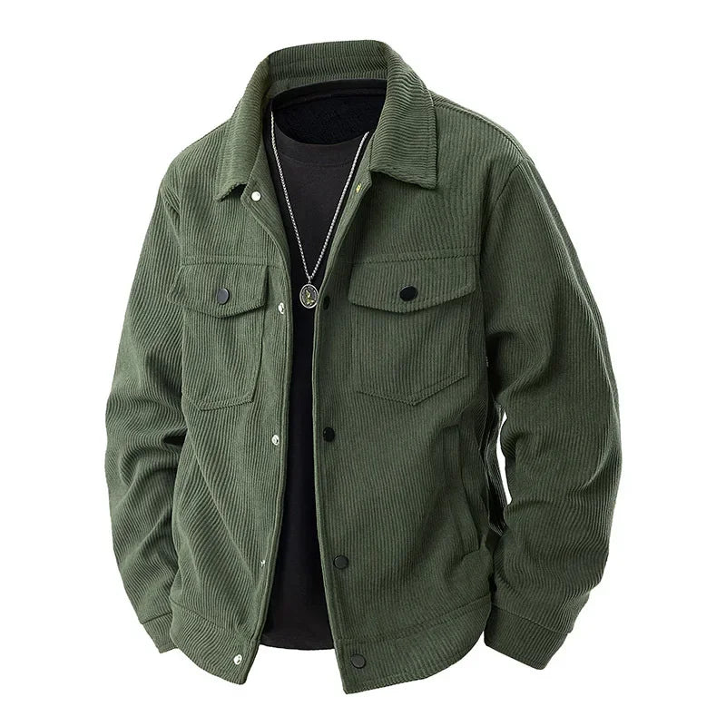 Erving | Men's Loose Fit Corduroy Button-Up Jacket