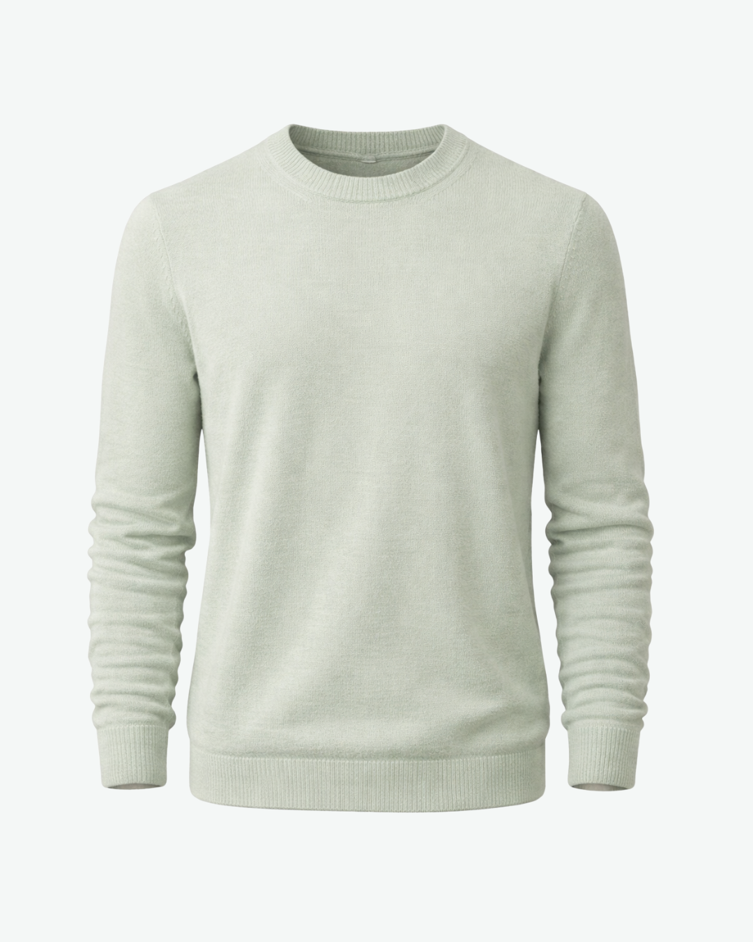 Men’s Crew Neck Knit Sweater with Ribbed Trim