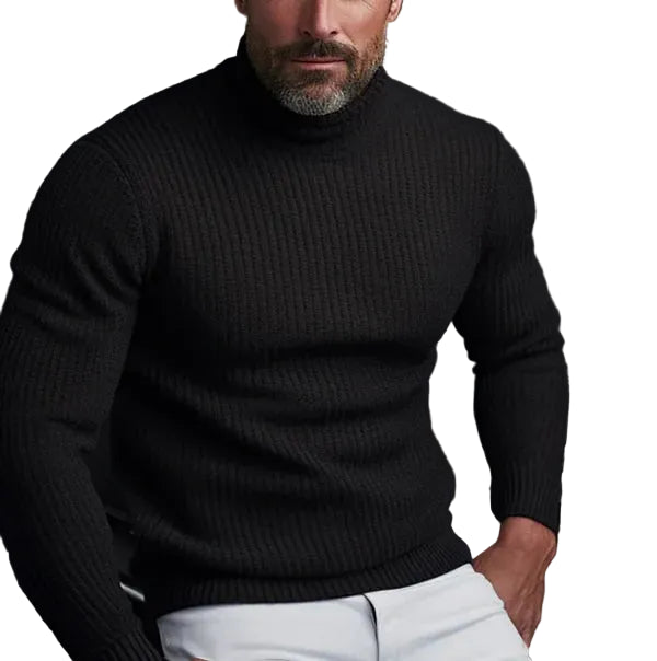 Ellis |Men's Classic Slim Fit Ribbed Turtleneck Sweater