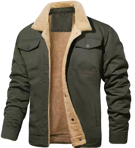 Fabian | Men's Shearling Collar Lined Winter Jacket