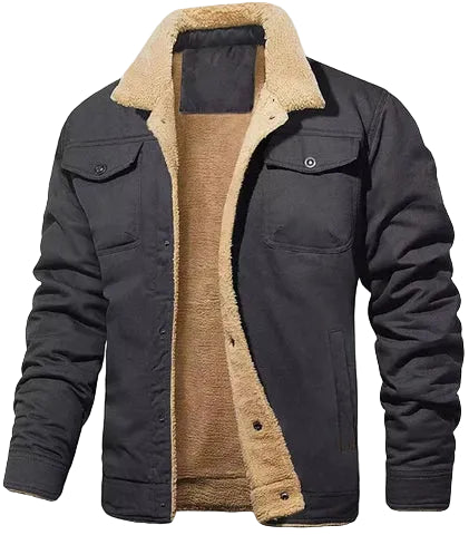 Fabian | Men's Shearling Collar Lined Winter Jacket