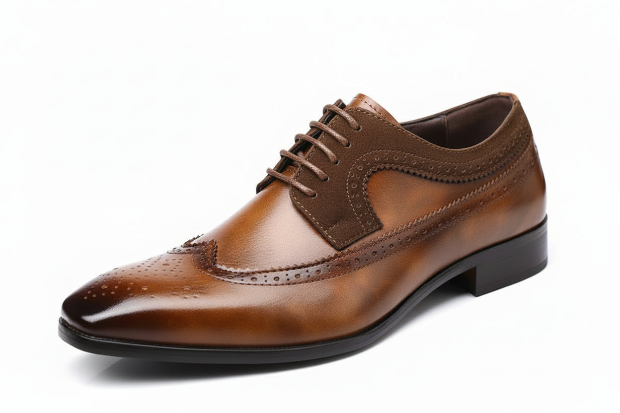 Felix | Men's Two-Tone Wingtip Brogue Oxford Dress Shoes