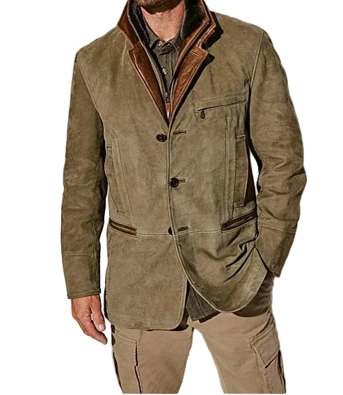 Idris | Men's Vintage Reversed Collar Jacket