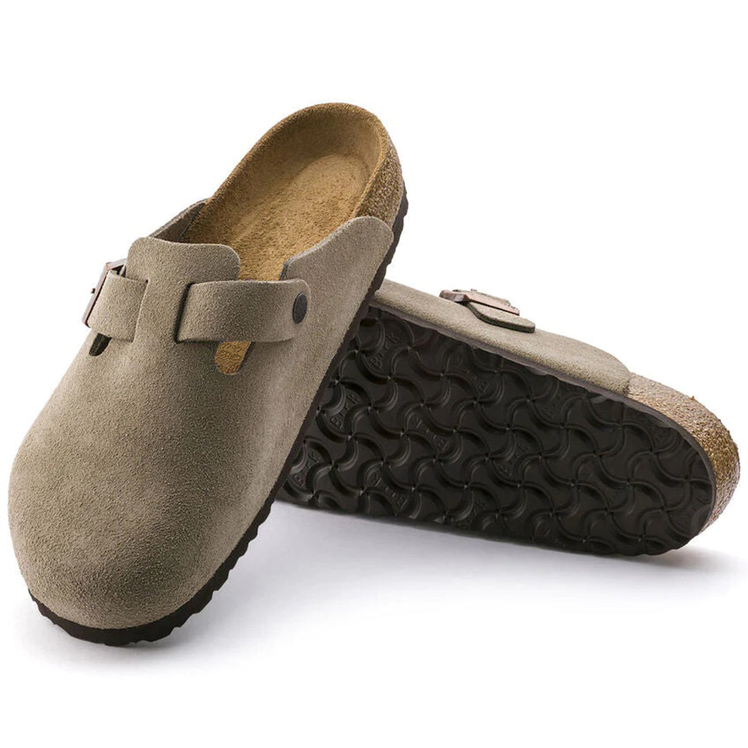 Bowie | Men's Suede Leather Clog with Cork Footbed