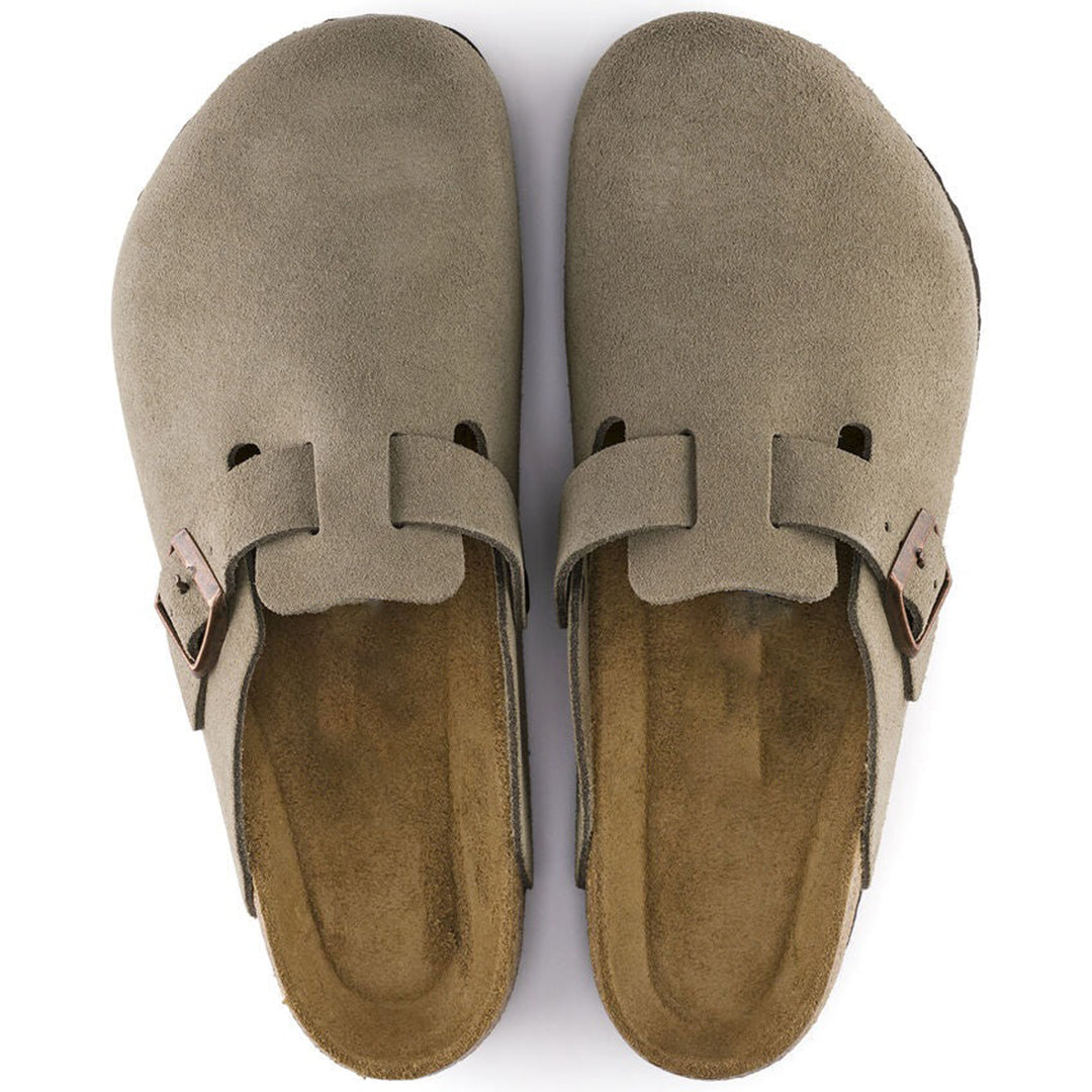 Bowie | Men's Suede Leather Clog with Cork Footbed
