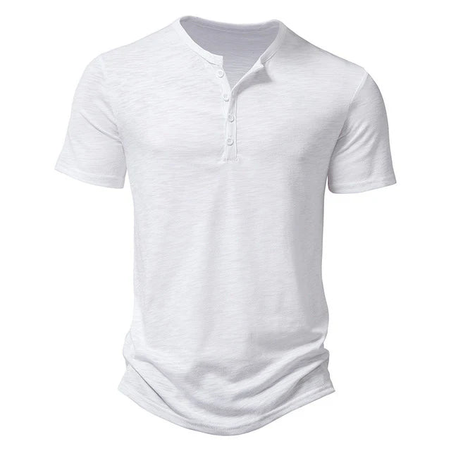 Rhett | Men's Short Sleeve Henley Crew Neck Casual T-Shirt