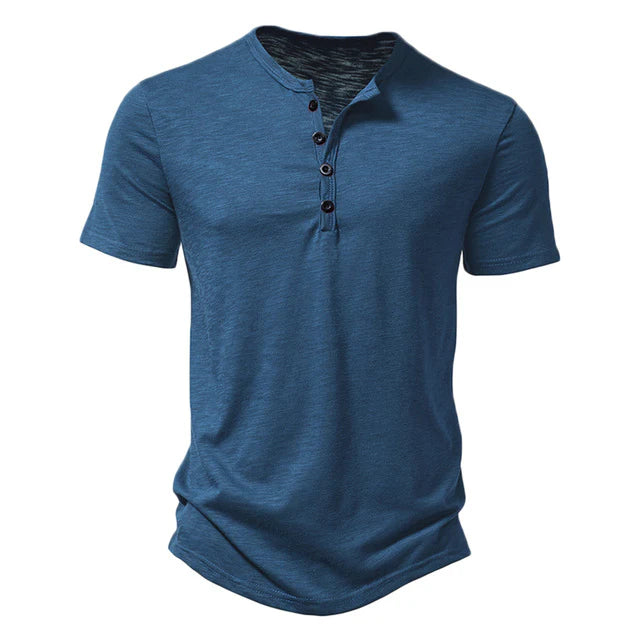 Rhett | Men's Short Sleeve Henley Crew Neck Casual T-Shirt