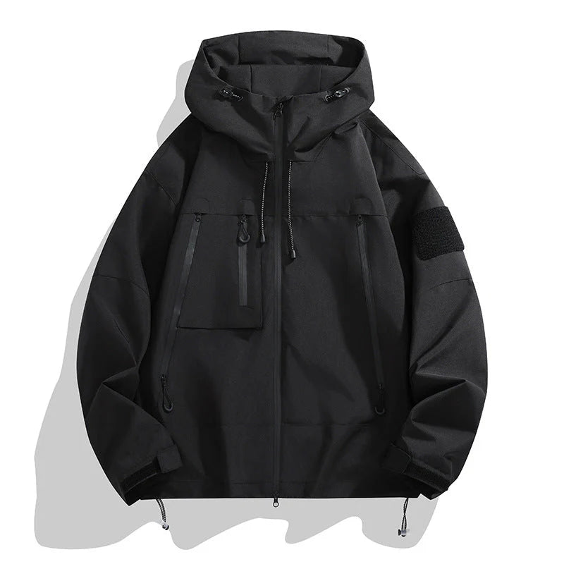 Theo | Men's Hooded Patch-Design Jacket