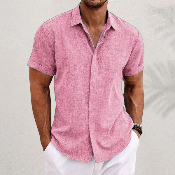 Bowen | Men's Short Sleeve Linen Blend Casual Shirt