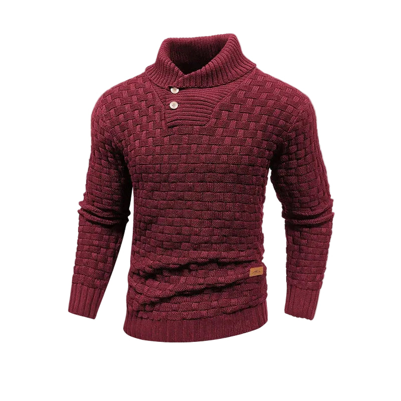 Thomas | Men's Shawl Collar Cable Knit Sweater