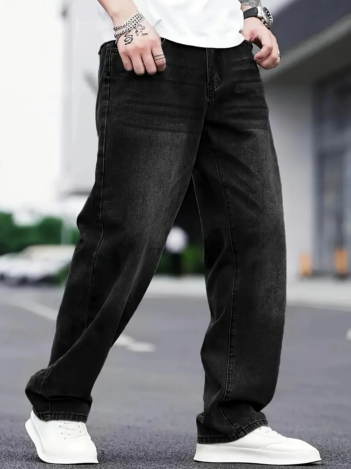 Kit | Men's Classic Baggy Straight Cut Jeans