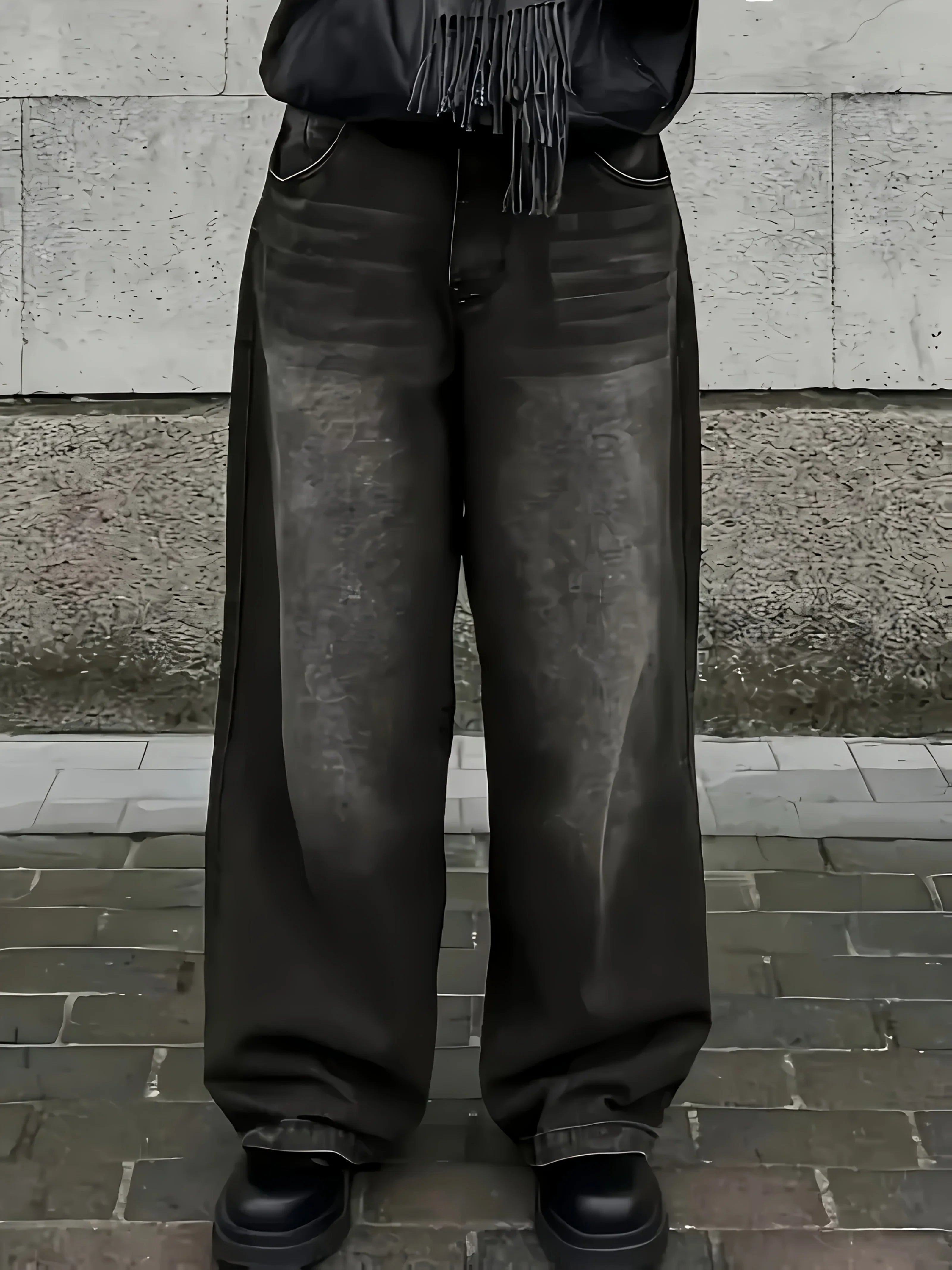 Ken | Men's Washed Wide Leg Baggy Denim Jeans