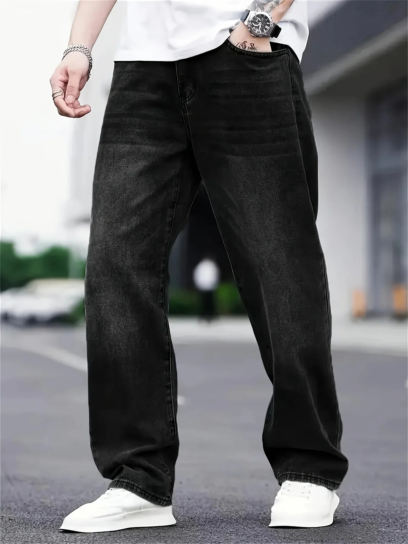 Kit | Men's Classic Baggy Straight Cut Jeans