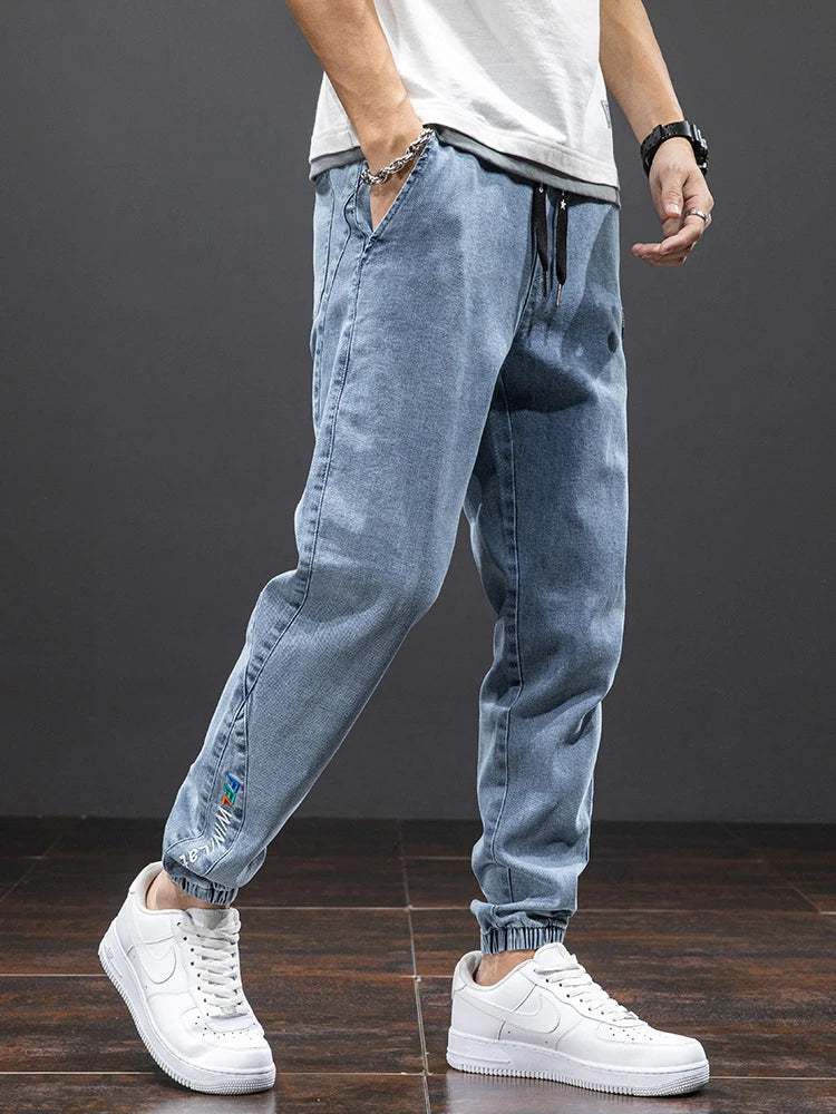 Brennon | Men's Drawstring Baggy Denim Jogger Pants