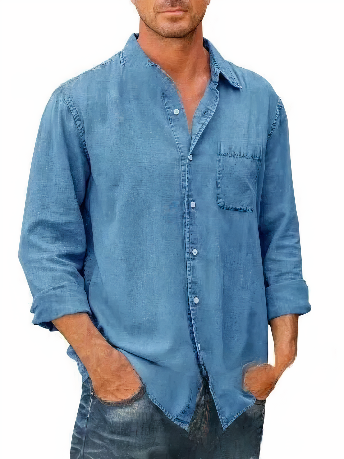 Dawson | Men's Casual Button-Down Denim Shirt
