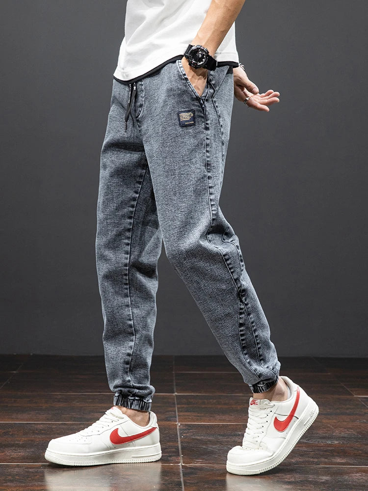 Brennon | Men's Drawstring Baggy Denim Jogger Pants