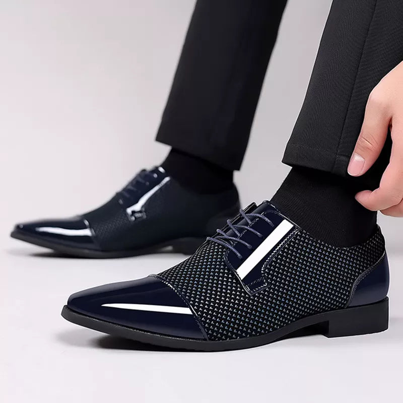 Cairo | Men's Black Patent Leather Derby Shoes