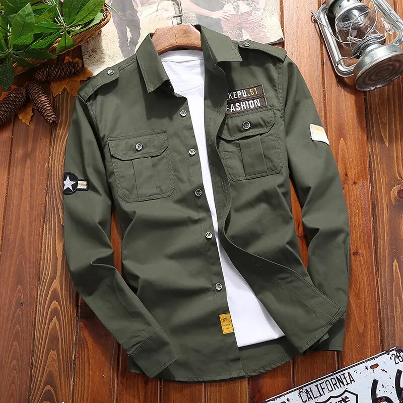 Peter | Men's Tactical Shirt with Epaulettes & Pockets