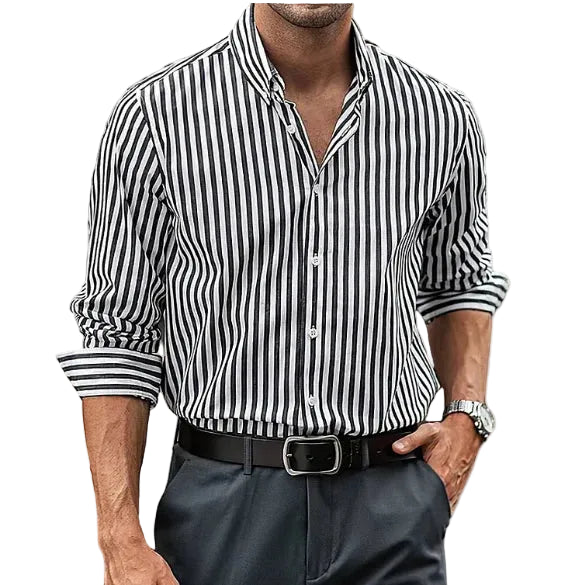 Mateó | Men's Cotton Striped Button Down Shirt