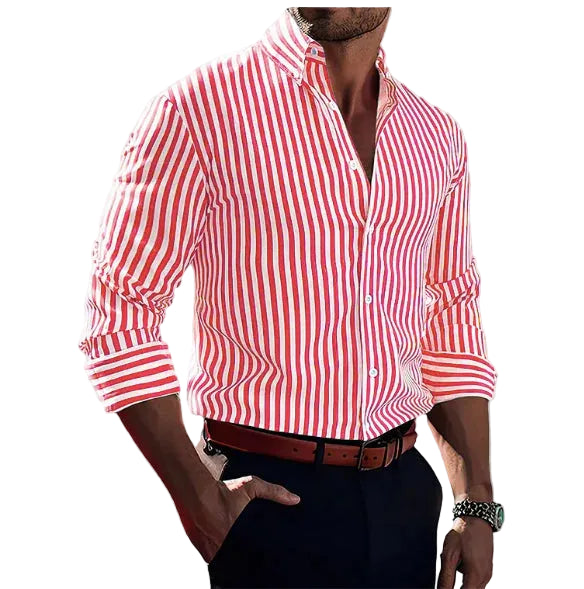 Mateó | Men's Cotton Striped Button Down Shirt