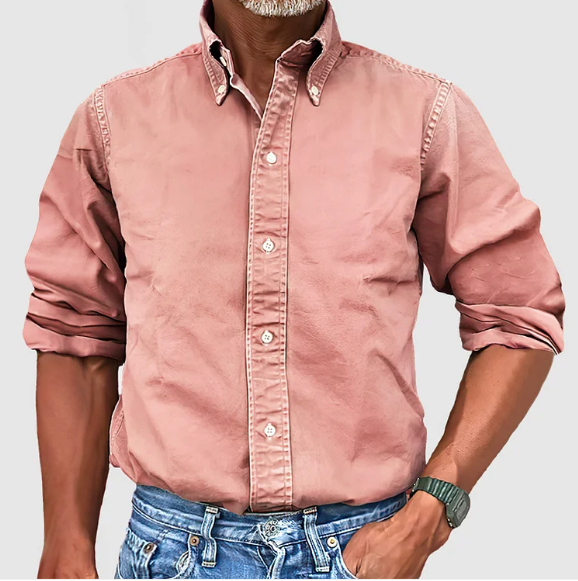 Perry | Men's Vintage Wash Cotton Button Down Shirt