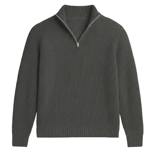 Finn | Men's Soft Quarter-Zip Ribbed Sweater