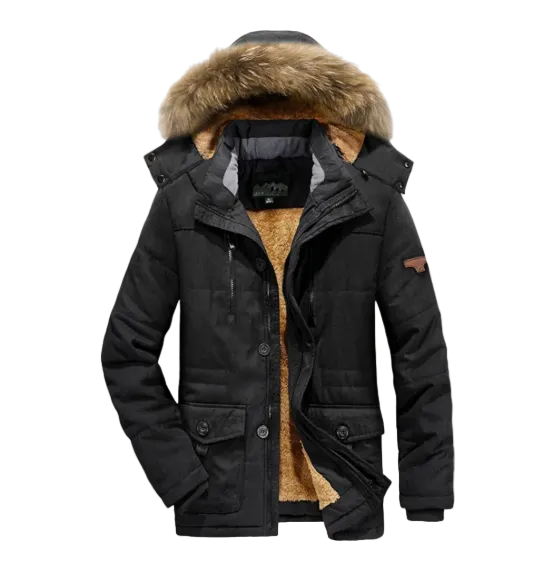 León | Men's Warm Fleece-Lined Winter Parka
