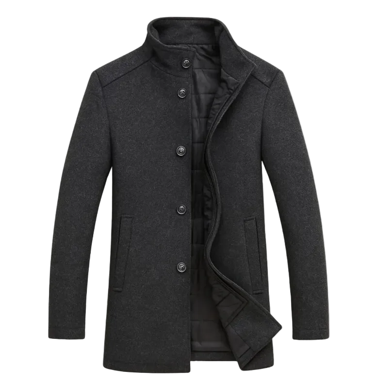 Kingston | Men's Wool Blend Classic Trench Coat