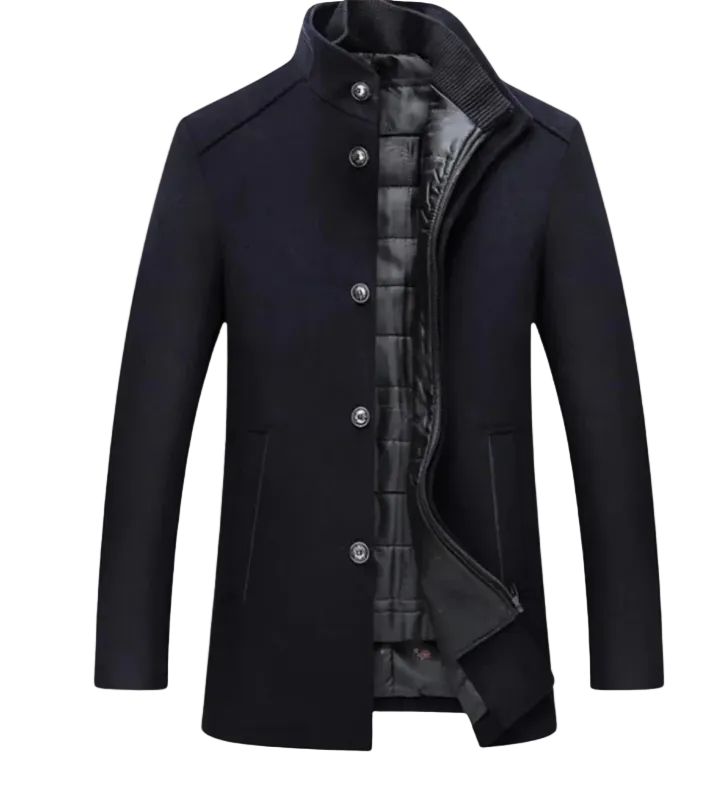 Kingston | Men's Wool Blend Classic Trench Coat