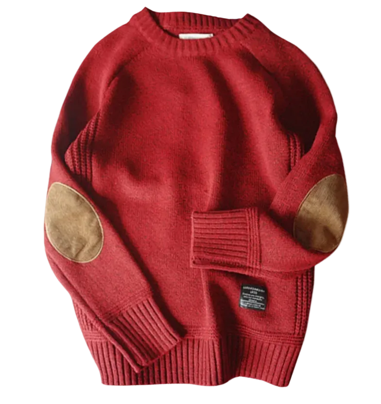 Ryder | Men's Oversized Knit Sweater with Elbow Patches