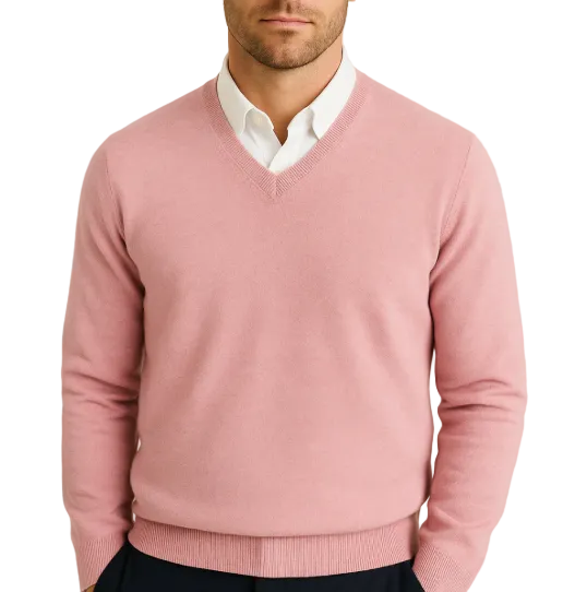 Roman | Men's Merino Wool V-Neck Pullover Sweater