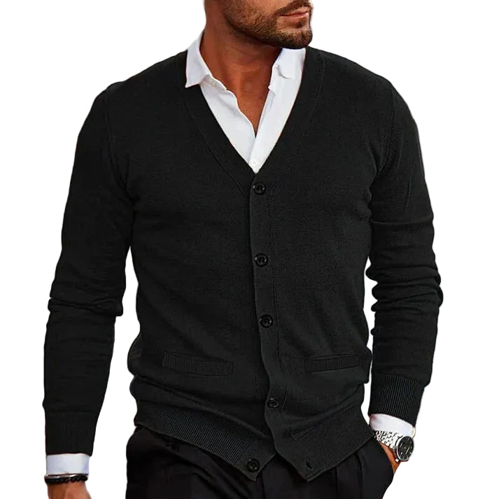 Dante | Men's V-Neck Button Down Knit Cardigan
