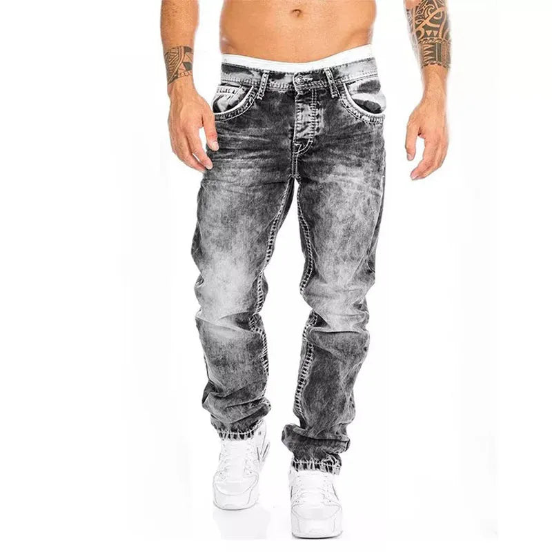 Octavius | Men's Slim Fit Vintage Wash Denim Jeans