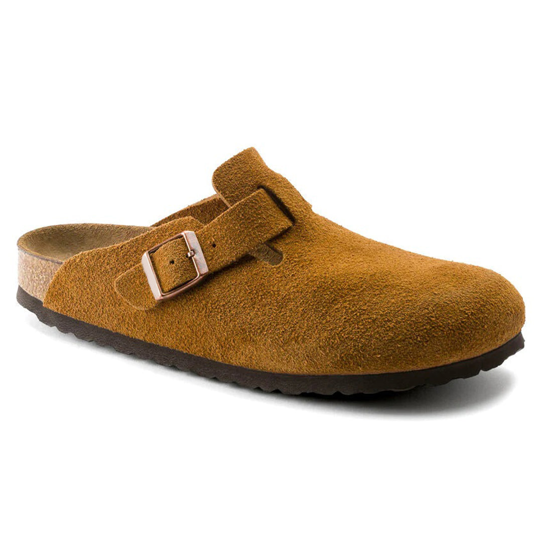 Bowie | Men's Suede Leather Clog with Cork Footbed