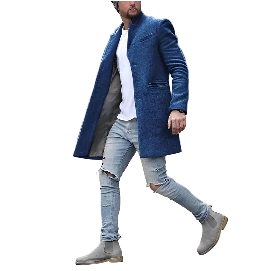 Joshua | Men's Knee-Length Wool Overcoat