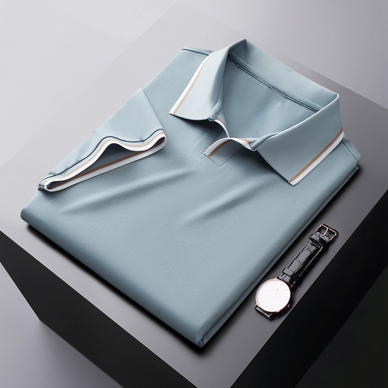 Joel | Men's Mulberry Silk Classic Collar Polo Shirt