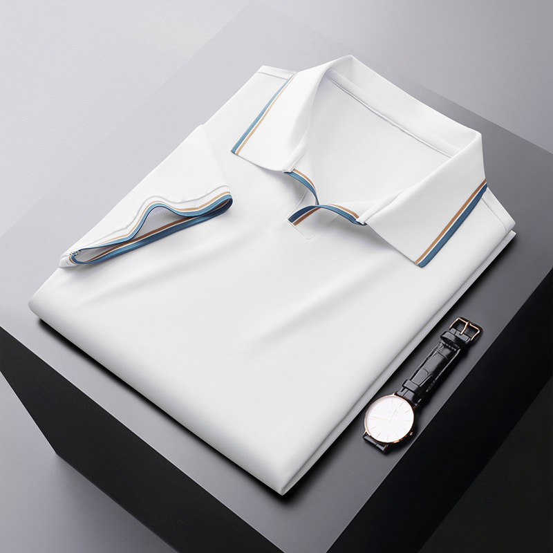 Joel | Men's Mulberry Silk Classic Collar Polo Shirt