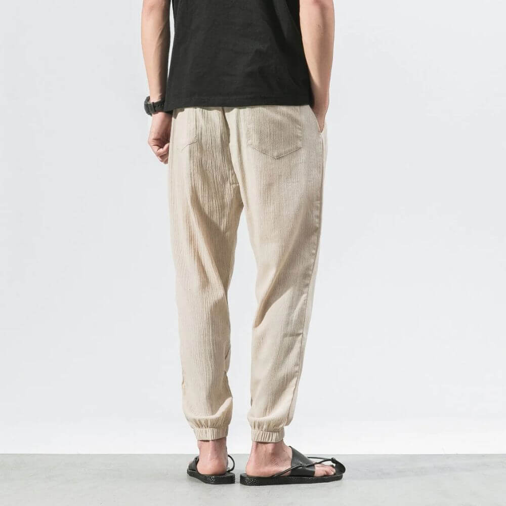 Dennis | Men's Cotton-Linen Drawstring Jogger Pants