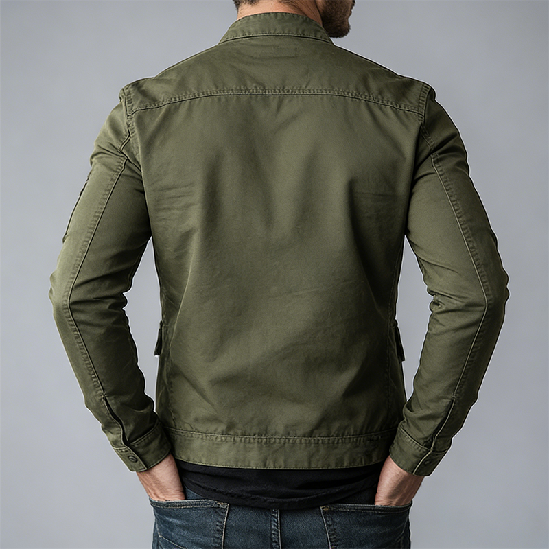 Patrick | Men's Stand Collar Zipper Jacket with Pockets